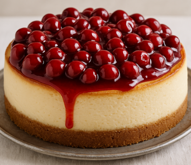 Cherry cheesecake.