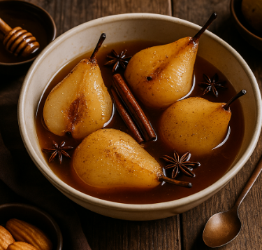Honey Spiced Pears.