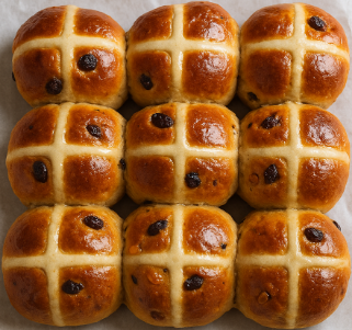 Hot cross buns.