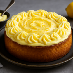 Lemon Polenta Cake with Lemon Curd Cream 2 Lemon Polenta Cake with Lemon Curd Cream.